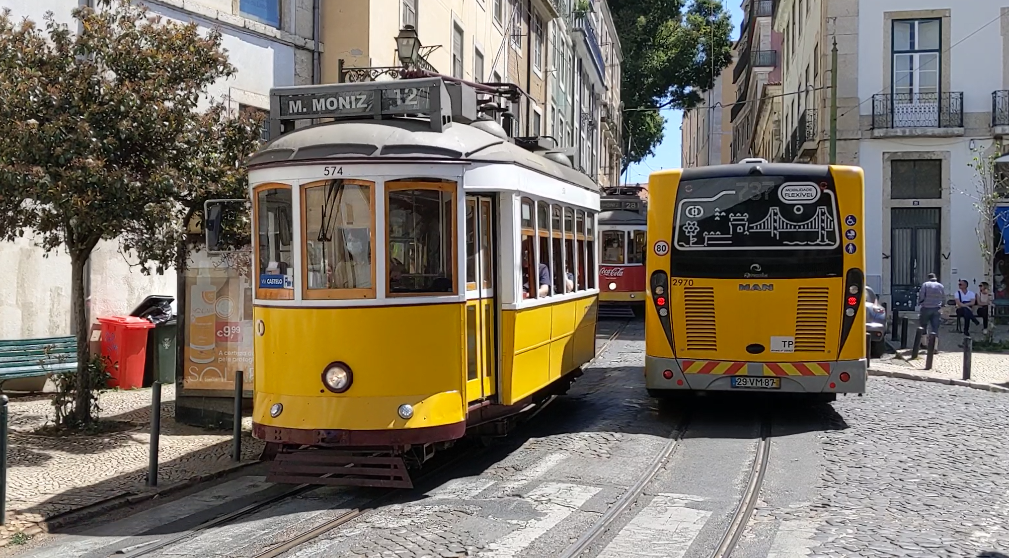 Wagen 574 der Straßenbahn Lissabon